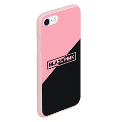 Чехол iPhone 7/8 матовый Black Pink, цвет: 3D-светло-розовый — фото 2