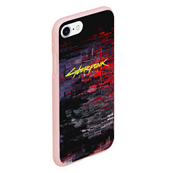 Чехол iPhone 7/8 матовый Cyberpunk 2077: Techno Style, цвет: 3D-светло-розовый — фото 2