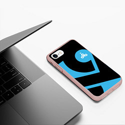 Чехол iPhone 7/8 матовый CS:GO - Cloud9 the form 2018-2019, цвет: 3D-светло-розовый — фото 2