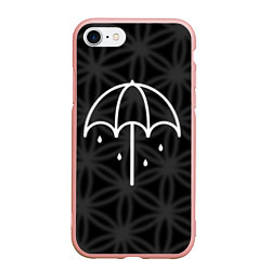 Чехол iPhone 7/8 матовый BMTH Umbrella, цвет: 3D-светло-розовый