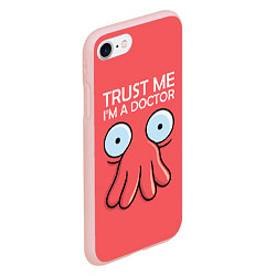 Чехол iPhone 7/8 матовый Trust Me I'm a Doctor, цвет: 3D-светло-розовый — фото 2