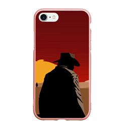Чехол iPhone 7/8 матовый RDR 2: Dark Man, цвет: 3D-светло-розовый