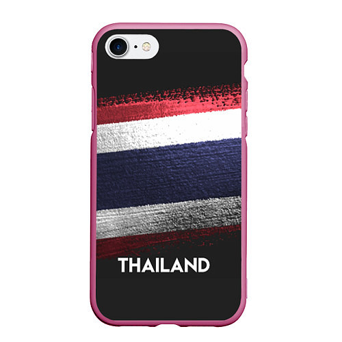 Чехол iPhone 7/8 матовый Thailand Style / 3D-Малиновый – фото 1