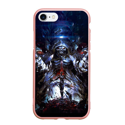 Чехол iPhone 7/8 матовый Overlord / 3D-Светло-розовый – фото 1