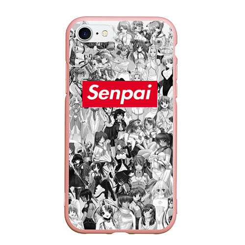 Чехол iPhone 7/8 матовый SENPAI Stories / 3D-Светло-розовый – фото 1