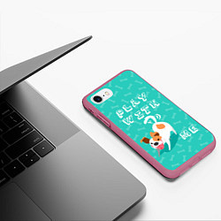 Чехол iPhone 7/8 матовый Play With Me, цвет: 3D-малиновый — фото 2