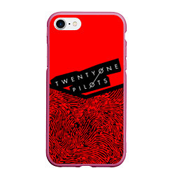 Чехол iPhone 7/8 матовый 21 Pilots: Red Pattern