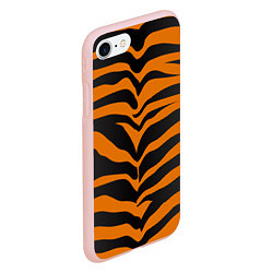 Чехол iPhone 7/8 матовый Шкура тигра, цвет: 3D-светло-розовый — фото 2