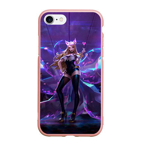 Чехол iPhone 7/8 матовый Ahri / 3D-Светло-розовый – фото 1