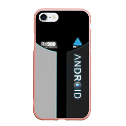 Чехол iPhone 7/8 матовый Detroit: Android RK900, цвет: 3D-светло-розовый