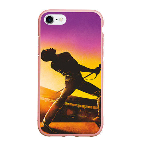 Чехол iPhone 7/8 матовый Bohemian Rhapsody / 3D-Светло-розовый – фото 1