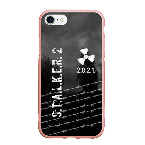 Чехол iPhone 7/8 матовый STALKER 2021 / 3D-Светло-розовый – фото 1
