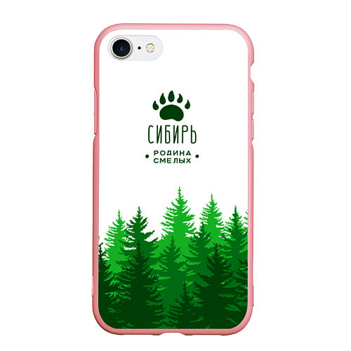Чехол iPhone 7/8 матовый Сибирь - родина смелых / 3D-Баблгам – фото 1
