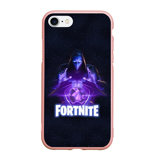 Чехол iPhone 7/8 матовый Fortnite: Omen / 3D-Светло-розовый – фото 1