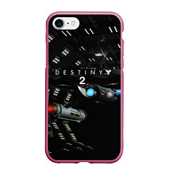 Чехол iPhone 7/8 матовый Destiny 2: Dark Galaxy, цвет: 3D-малиновый