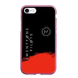 Чехол iPhone 7/8 матовый 21 Pilots: Red & Black