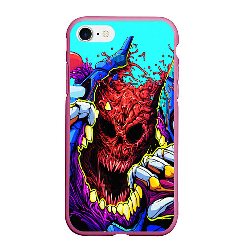 Чехол iPhone 7/8 матовый CS:GO Hyper Beast / 3D-Малиновый – фото 1