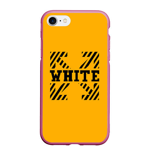 Чехол iPhone 7/8 матовый Off-White: Yellow Style / 3D-Малиновый – фото 1