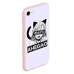 Чехол iPhone 7/8 матовый Ahegao Waifu, цвет: 3D-светло-розовый — фото 2