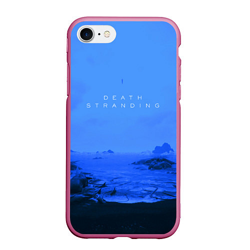 Чехол iPhone 7/8 матовый Death Stranding: Blue Heaven / 3D-Малиновый – фото 1