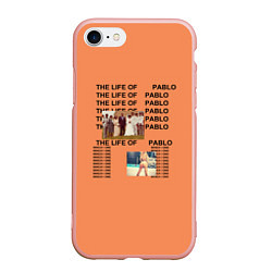 Чехол iPhone 7/8 матовый Kanye West: Pablo, цвет: 3D-светло-розовый