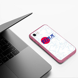 Чехол iPhone 7/8 матовый Тима Белорусских: Кроссы, цвет: 3D-малиновый — фото 2