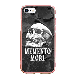 Чехол iPhone 7/8 матовый Memento Mori, цвет: 3D-светло-розовый