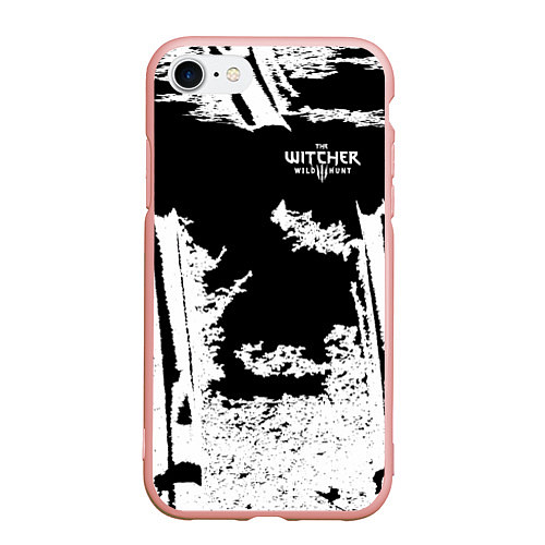 Чехол iPhone 7/8 матовый The Witcher 3: Wild Hunt / 3D-Светло-розовый – фото 1