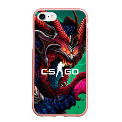 Чехол iPhone 7/8 матовый CS GO hyper beast skin, цвет: 3D-светло-розовый