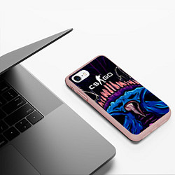Чехол iPhone 7/8 матовый CS:GO Hyper Beast Skin, цвет: 3D-светло-розовый — фото 2
