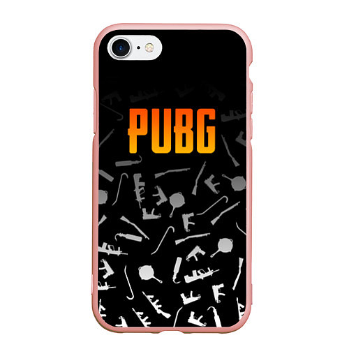 Чехол iPhone 7/8 матовый PUBG Master / 3D-Светло-розовый – фото 1