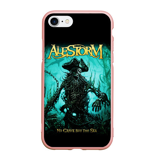 Чехол iPhone 7/8 матовый Alestorm: Death Pirate / 3D-Светло-розовый – фото 1