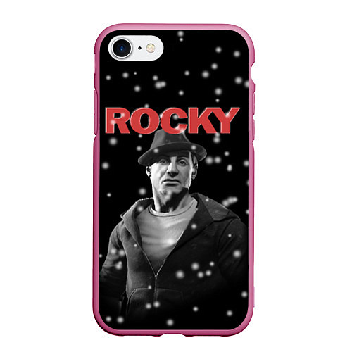 Чехол iPhone 7/8 матовый Old Rocky / 3D-Малиновый – фото 1