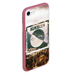 Чехол iPhone 7/8 матовый Places, цвет: 3D-малиновый — фото 2
