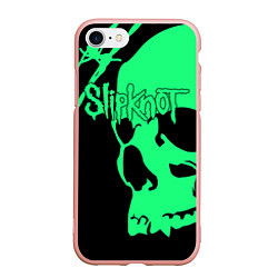 Чехол iPhone 7/8 матовый Slipknot: Acid Skull, цвет: 3D-светло-розовый