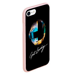 Чехол iPhone 7/8 матовый Daft Punk: Get Lucky, цвет: 3D-светло-розовый — фото 2