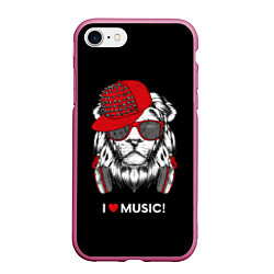 Чехол iPhone 7/8 матовый I love music!