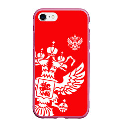 Чехол iPhone 7/8 матовый Красная Россия, цвет: 3D-малиновый
