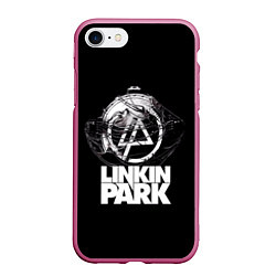 Чехол iPhone 7/8 матовый Linkin Park, цвет: 3D-малиновый