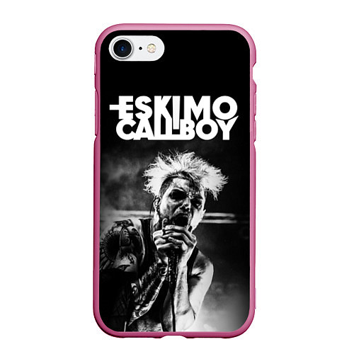 Чехол iPhone 7/8 матовый Eskimo Callboy / 3D-Малиновый – фото 1