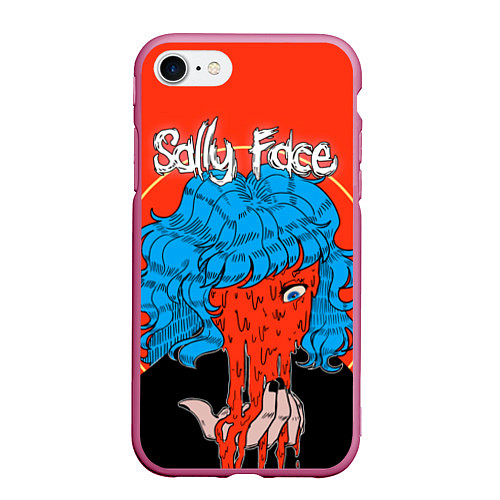 Чехол iPhone 7/8 матовый Sally Face: Bloody Horror / 3D-Малиновый – фото 1