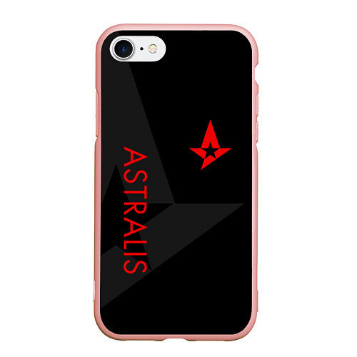 Чехол iPhone 7/8 матовый Astralis: Dark Style / 3D-Светло-розовый – фото 1