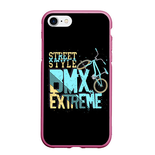 Чехол iPhone 7/8 матовый BMX Extreme / 3D-Малиновый – фото 1