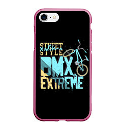 Чехол iPhone 7/8 матовый BMX Extreme, цвет: 3D-малиновый