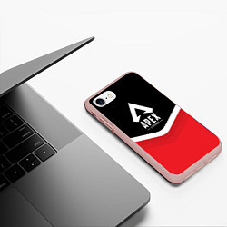 Чехол iPhone 7/8 матовый Apex Legends: Uniform, цвет: 3D-светло-розовый — фото 2