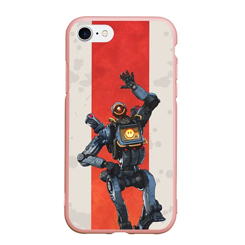 Чехол iPhone 7/8 матовый Apex Legends: Pathfinder / 3D-Светло-розовый – фото 1