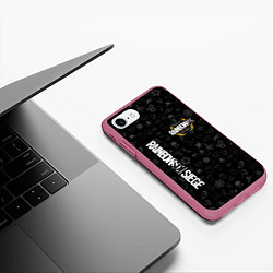 Чехол iPhone 7/8 матовый RAINBOW SIX SIEGE, цвет: 3D-малиновый — фото 2