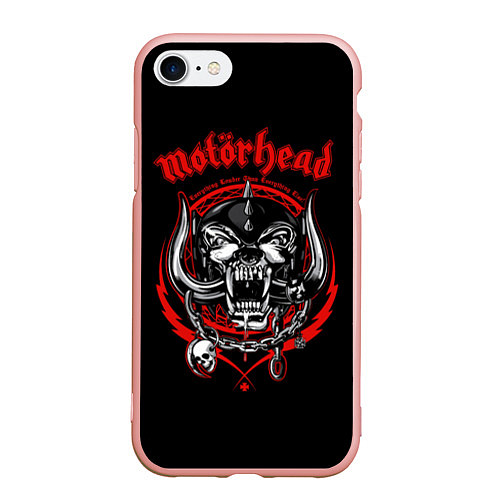 Чехол iPhone 7/8 матовый Motorhead Demons / 3D-Светло-розовый – фото 1