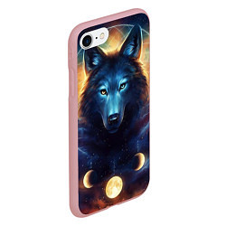 Чехол iPhone 7/8 матовый Волк затмения, цвет: 3D-баблгам — фото 2