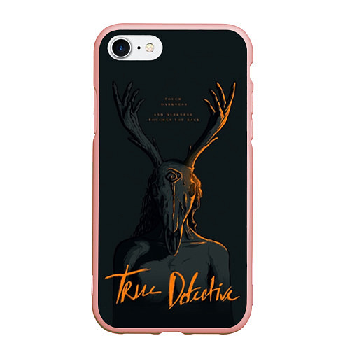 Чехол iPhone 7/8 матовый True Detective / 3D-Светло-розовый – фото 1